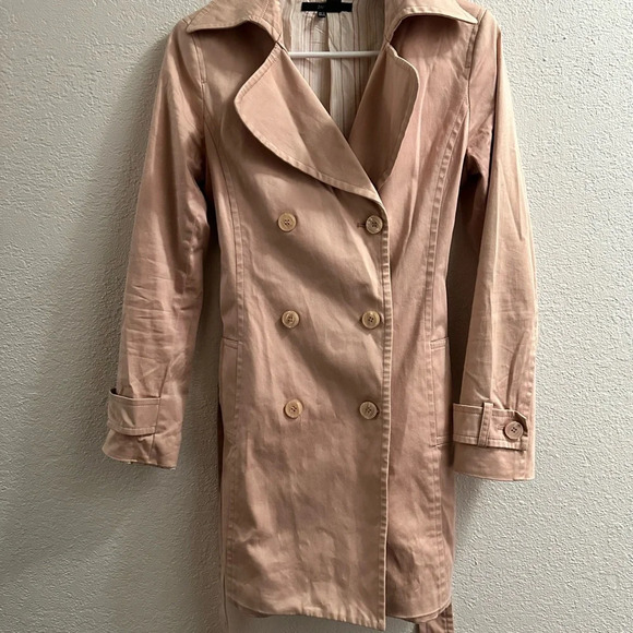 SPRING PRICE DROP! Zara basics trench coat size M - Picture 2 of 7